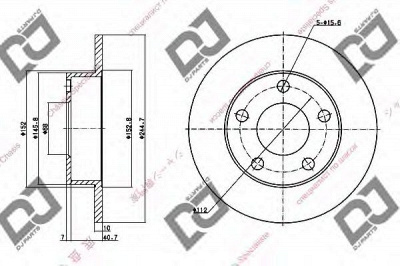 DJ PARTS bd1332 -  Тормозной диск